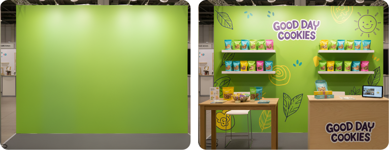 Exhibition Booth Backdrop | Plaster Custom Brand Mural